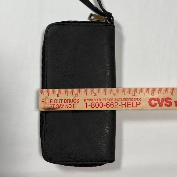 Unionbay Elephant wallet zip around wristlet black faux leather boho design‎ - Picture 10 of 12